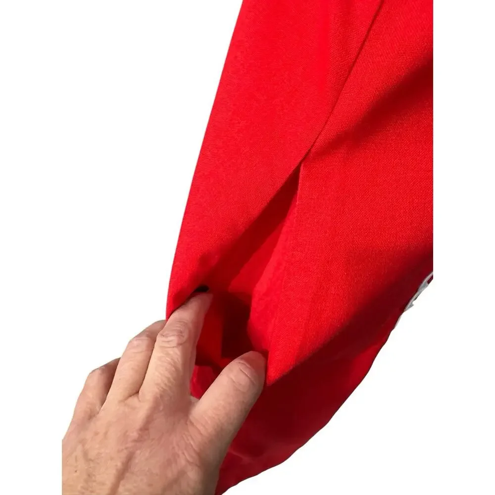 Prosperina Gigi Red Ric Rac Cotton Shift Mini Dress size Small - Picture 9 of 14